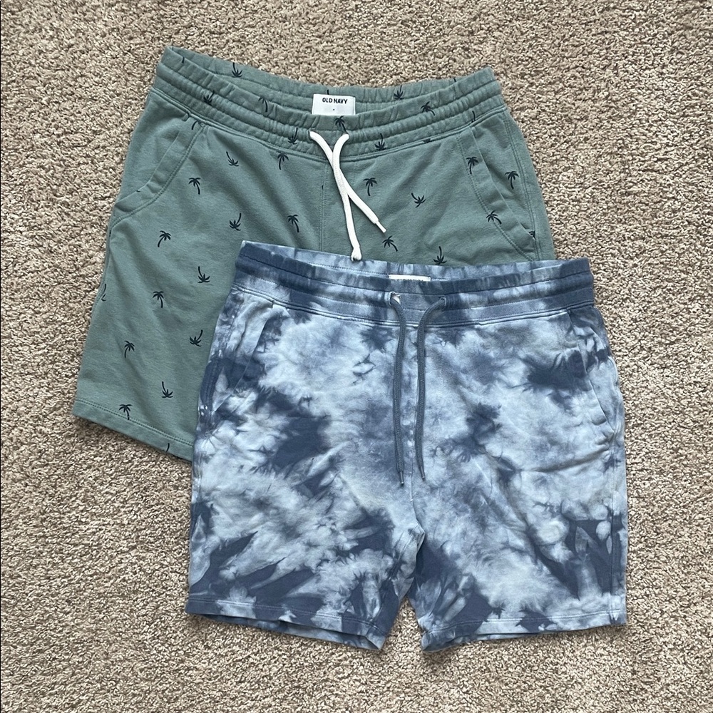 Old Navy Men's Green and Blue Athletic Shorts